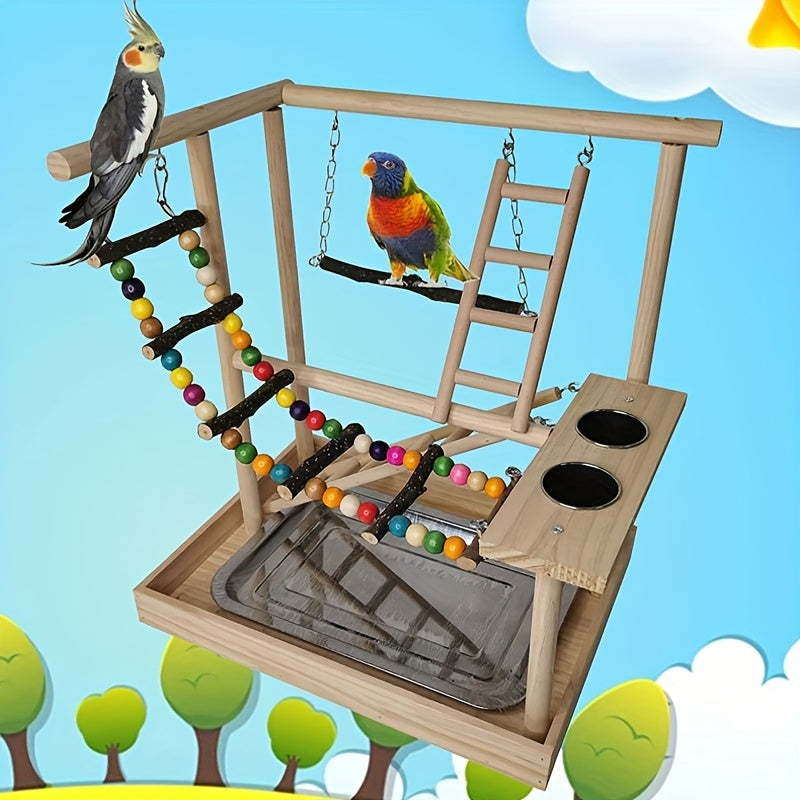 Deluxe Wooden Parrot Playstand