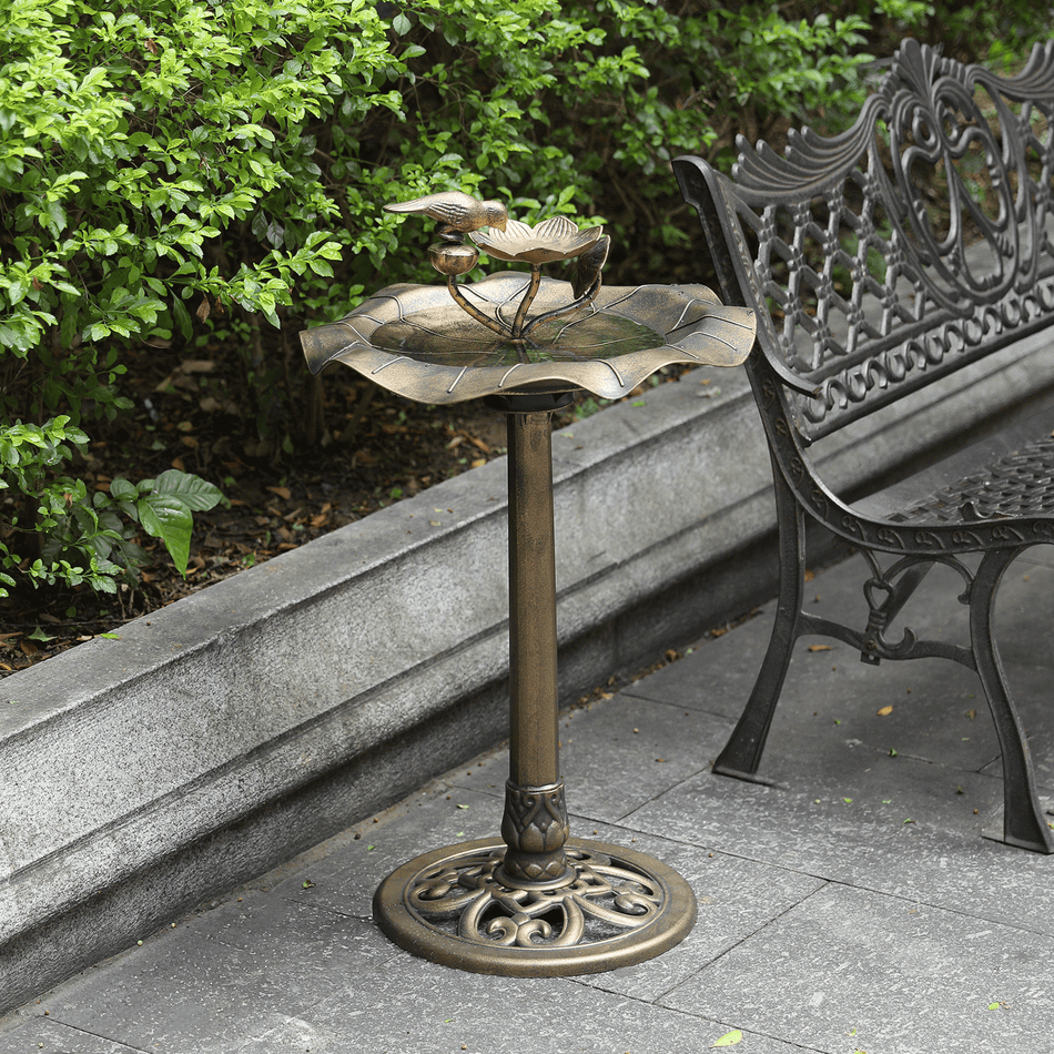 28" Pedestal Bird Bath – 2-Tier