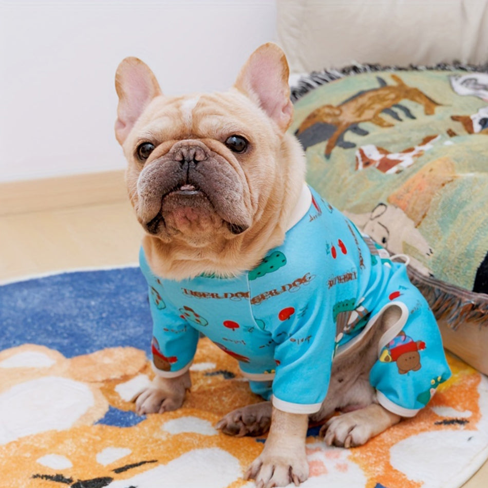 Warm Cartoon Dog Pajamas (4-Leg Full Body)