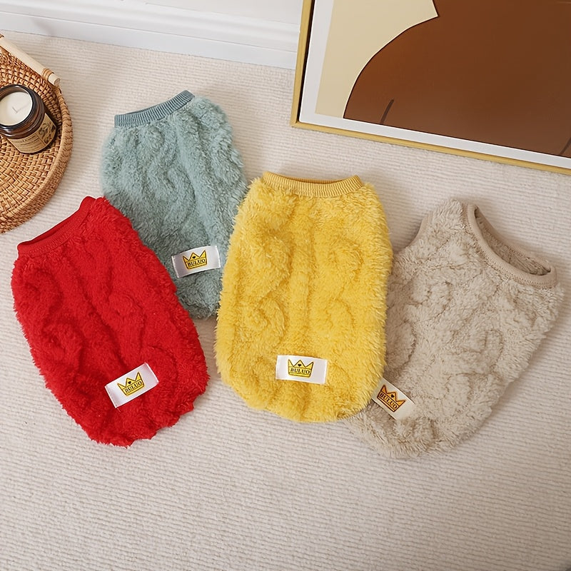 4-Pack Winter Fleece Dog Sweaters (S–XXL)