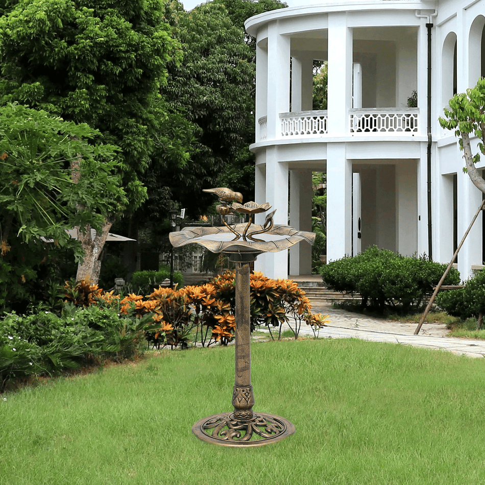 28" Pedestal Bird Bath – 2-Tier