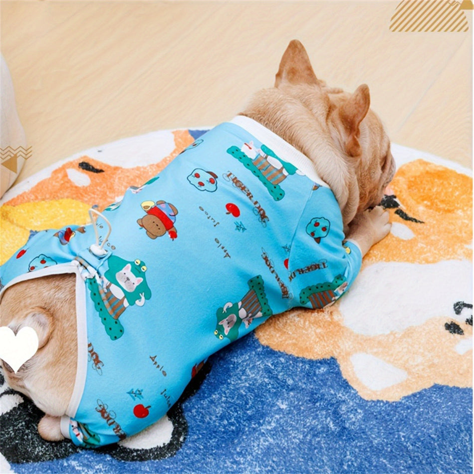 Warm Cartoon Dog Pajamas (4-Leg Full Body)