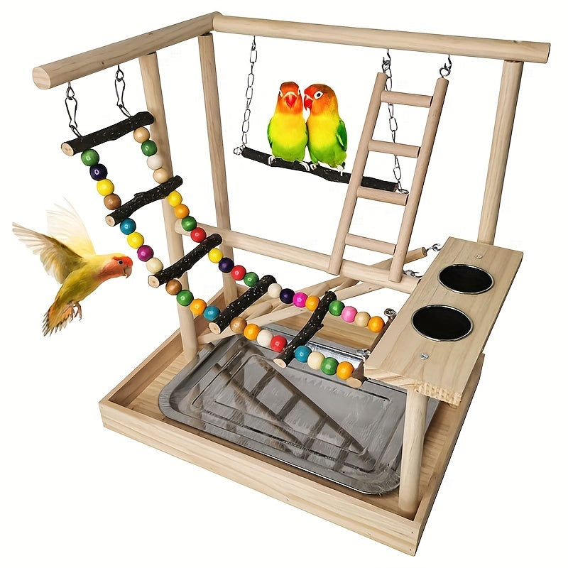 Deluxe Wooden Parrot Playstand