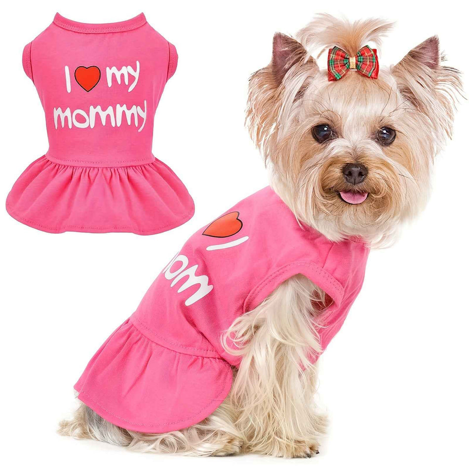 Pink “I Love My Mommy” Dog Dress - Haven Livo
