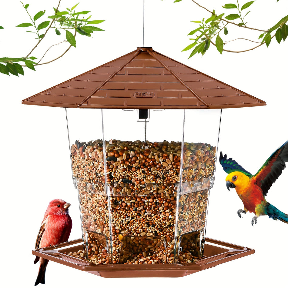 Clear Tube Bird Feeder with Dome