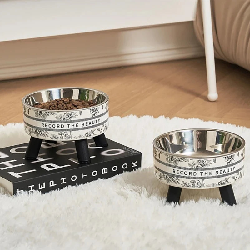 High Legged Feeding Bowl Stainless Steel