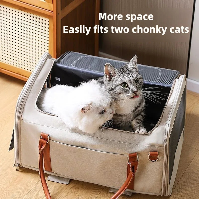 Breathable Pet Carrier With Wheels