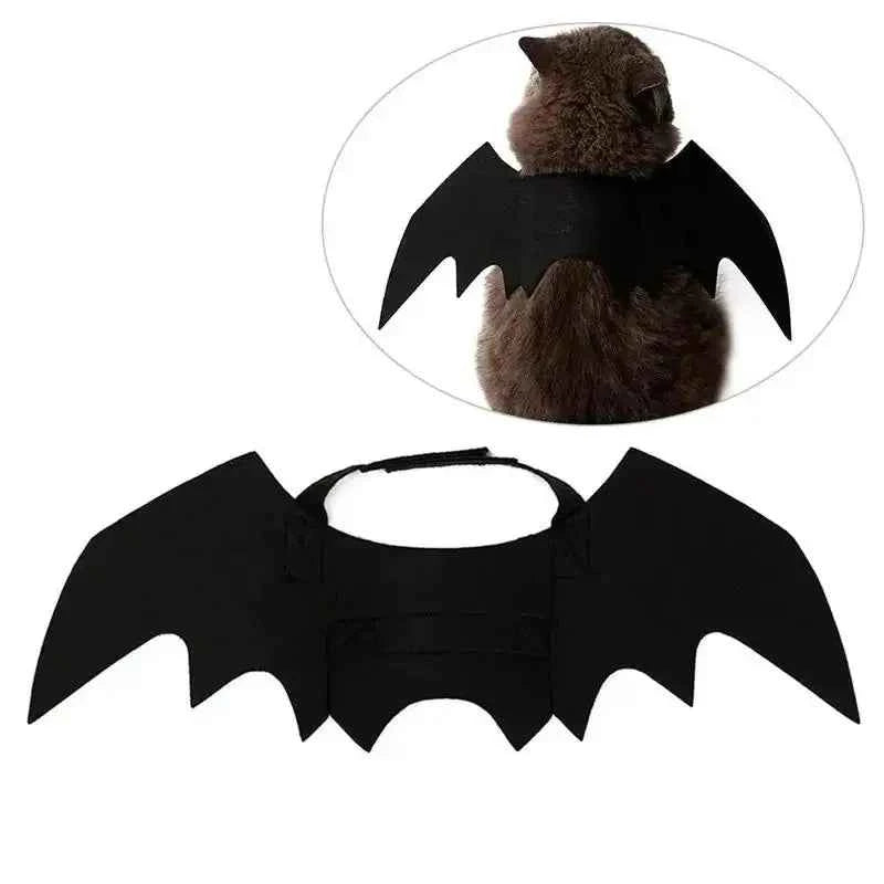 Halloween Cute Pet Clothes Black Bat Wings Harness Costume For Cosplay Cat Dog Party pet Supplies cat accessories