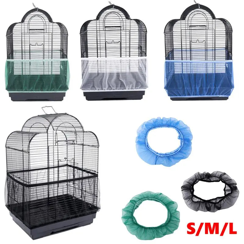250-66Cm Mesh Bird Cage Cover Nylon Dustproof Birdcage Parrot Cage