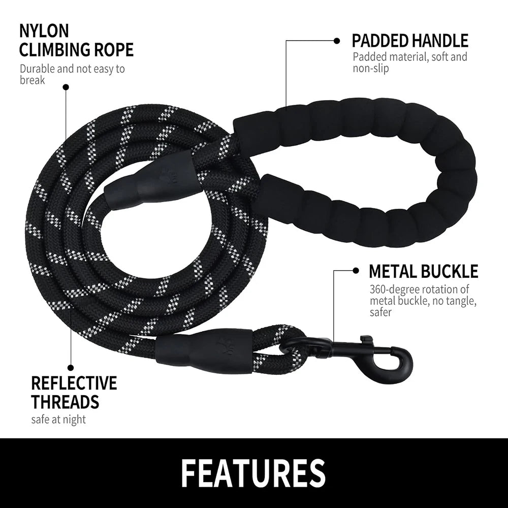2m Leash Soft Padded Handle Highly