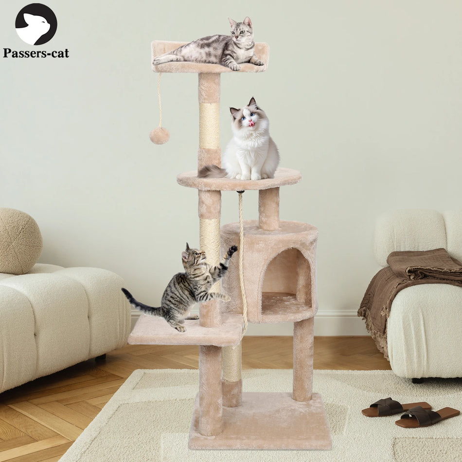 Passerscat Cat Tree Tower Cat Climbing Frame For Indoor Cat