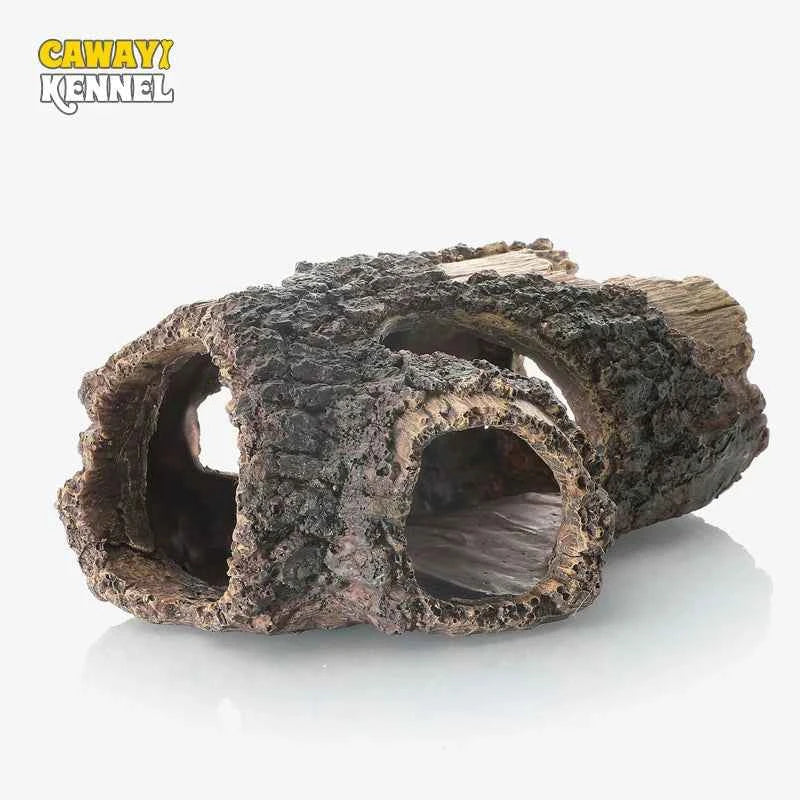 Random Color Creative Fish Tank Decoration Landscaping Resin Wood Barrel Tree Debris Shape Aquarium Resin Home Crafts Ornaments