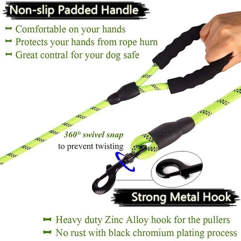 2m Leash Soft Padded Handle Highly