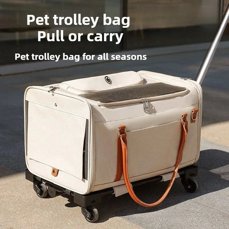 Breathable Pet Carrier With Wheels