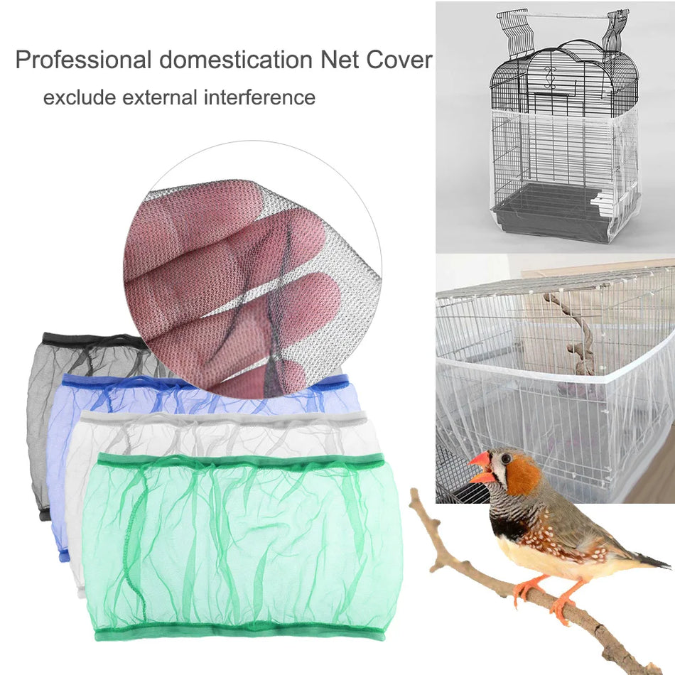 250-66Cm Mesh Bird Cage Cover Nylon Dustproof Birdcage Parrot Cage