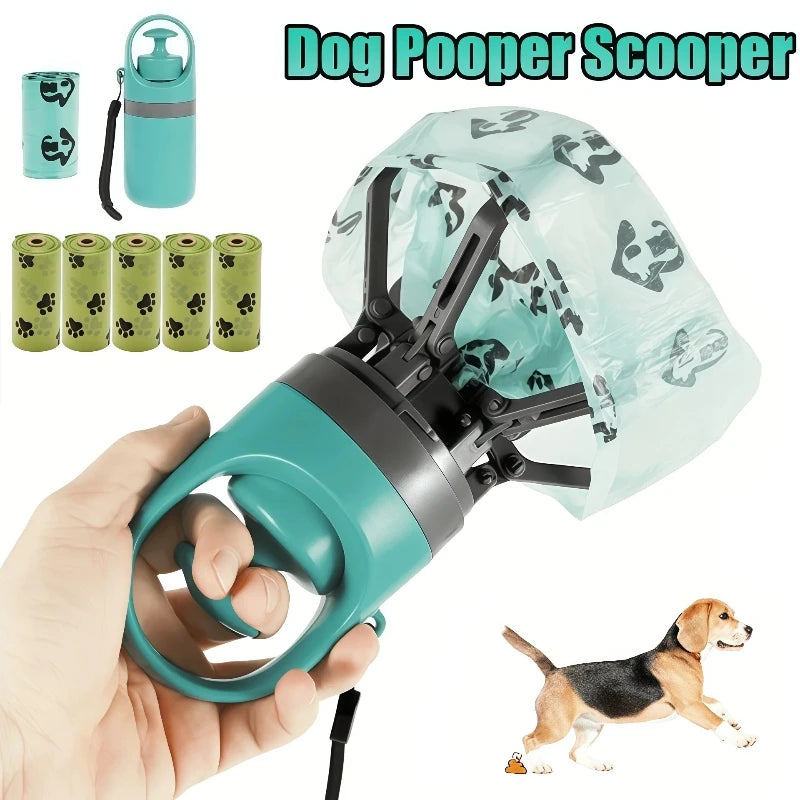 Portable Dog Pooper Scooper Outdoor Pet Waste Pick-Up Cleaner