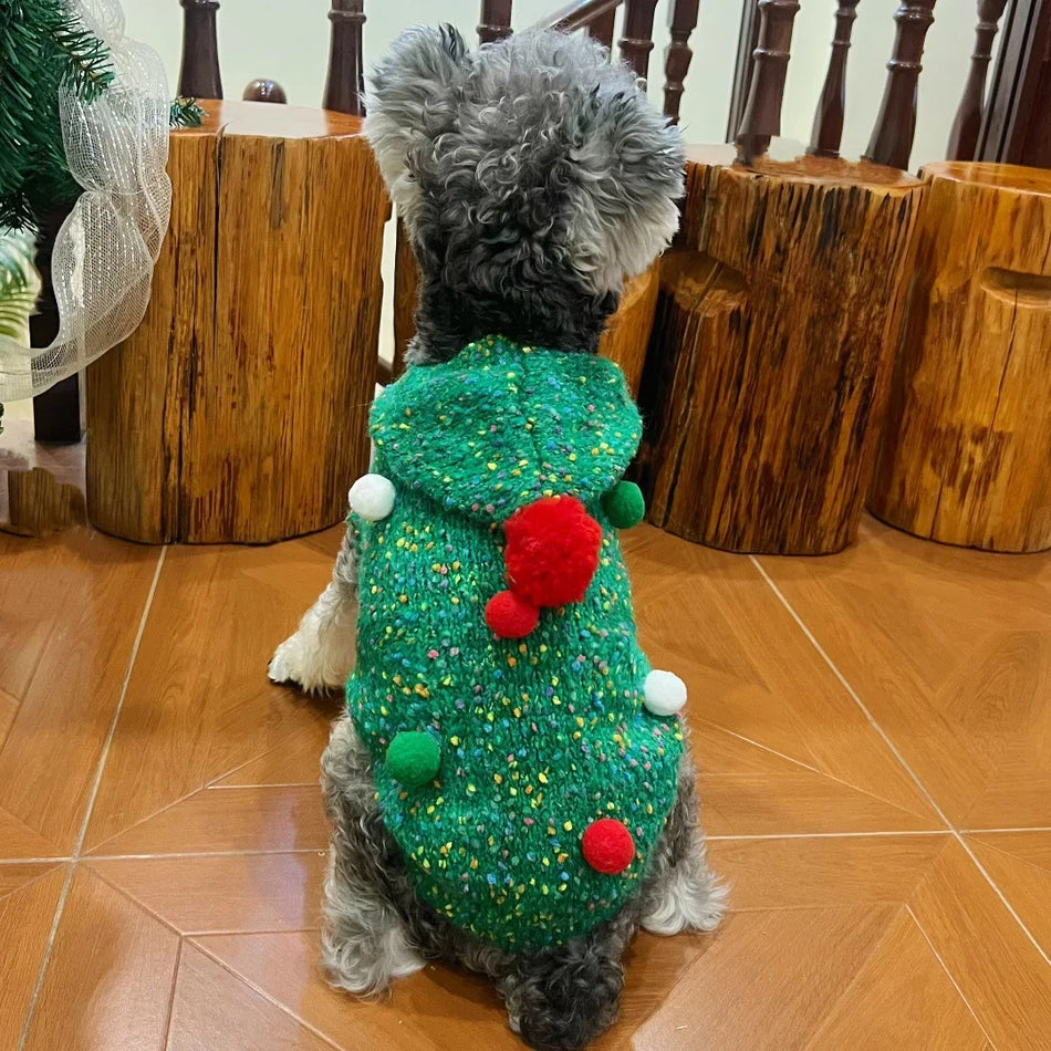 Green Christmas Pet Dog Clothes