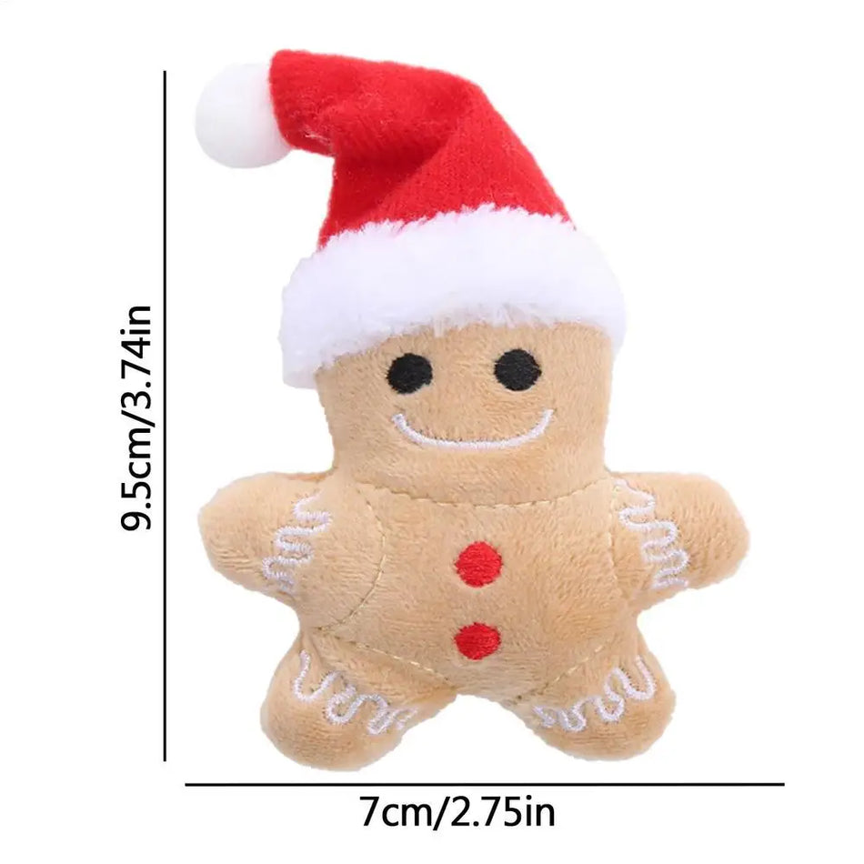 Christmas Pet Dogs Toys Teething Toys Gift Gingerbread Man