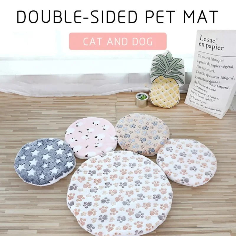 Plush Bed Mats Round Bed Small