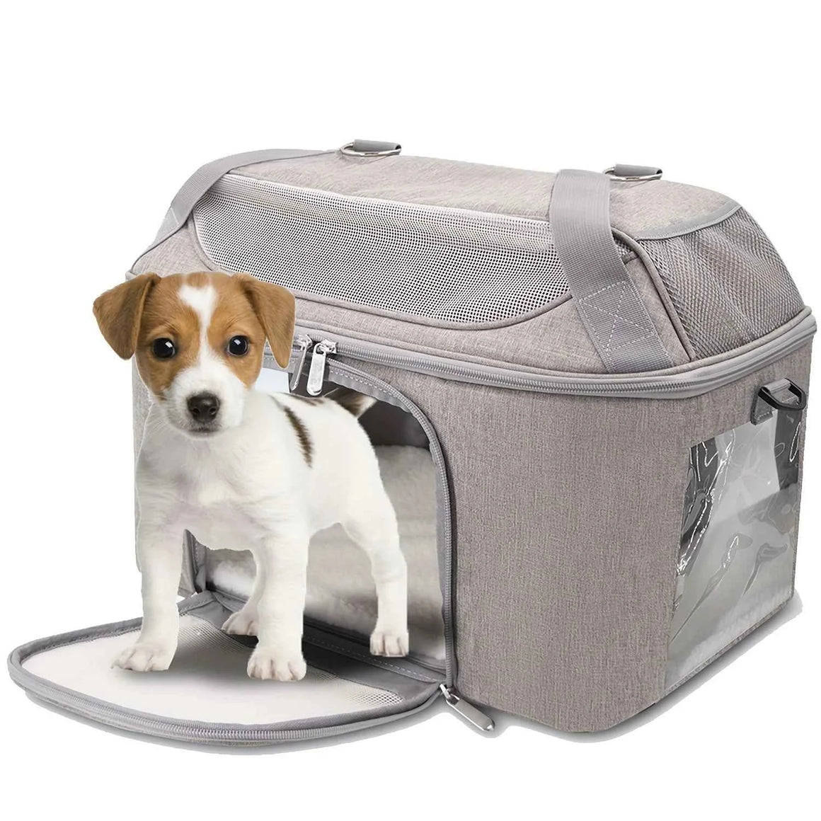 Dog Backpack Breathable Pet Portable Foldable Carrier Bag Travel Airline Approved Transport Bag For Small Dogs And Cats Outgoing