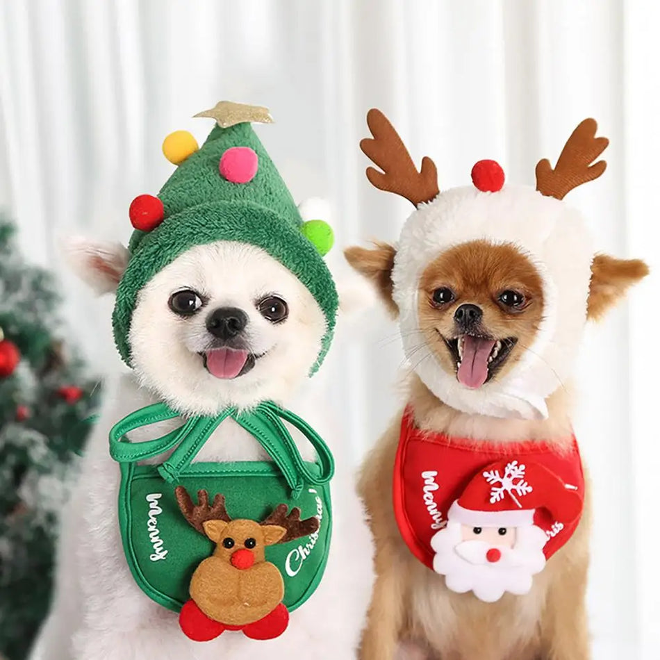 Cozy Pet Christmas Outfit Festive Christmas Pet Outfit Set