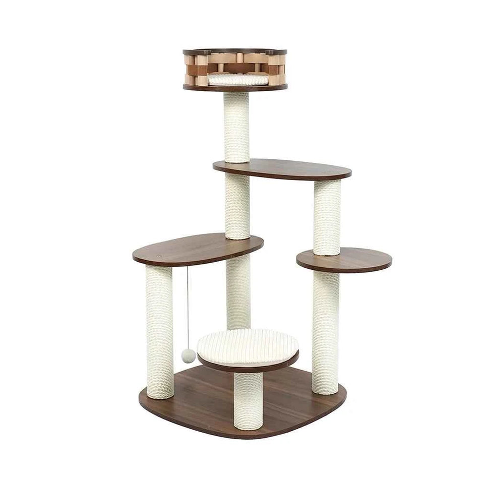 Pet Supplies Cat Tree Tower Cat Climbing Frame Tree Scratcher Toy Rest and Play Nest Bed House