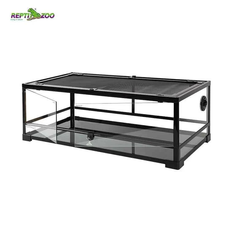 35 Gal 132 L Reptile Terrarium Custom Reptile Vivarium Black Reptile Tank With Full Glass Sides