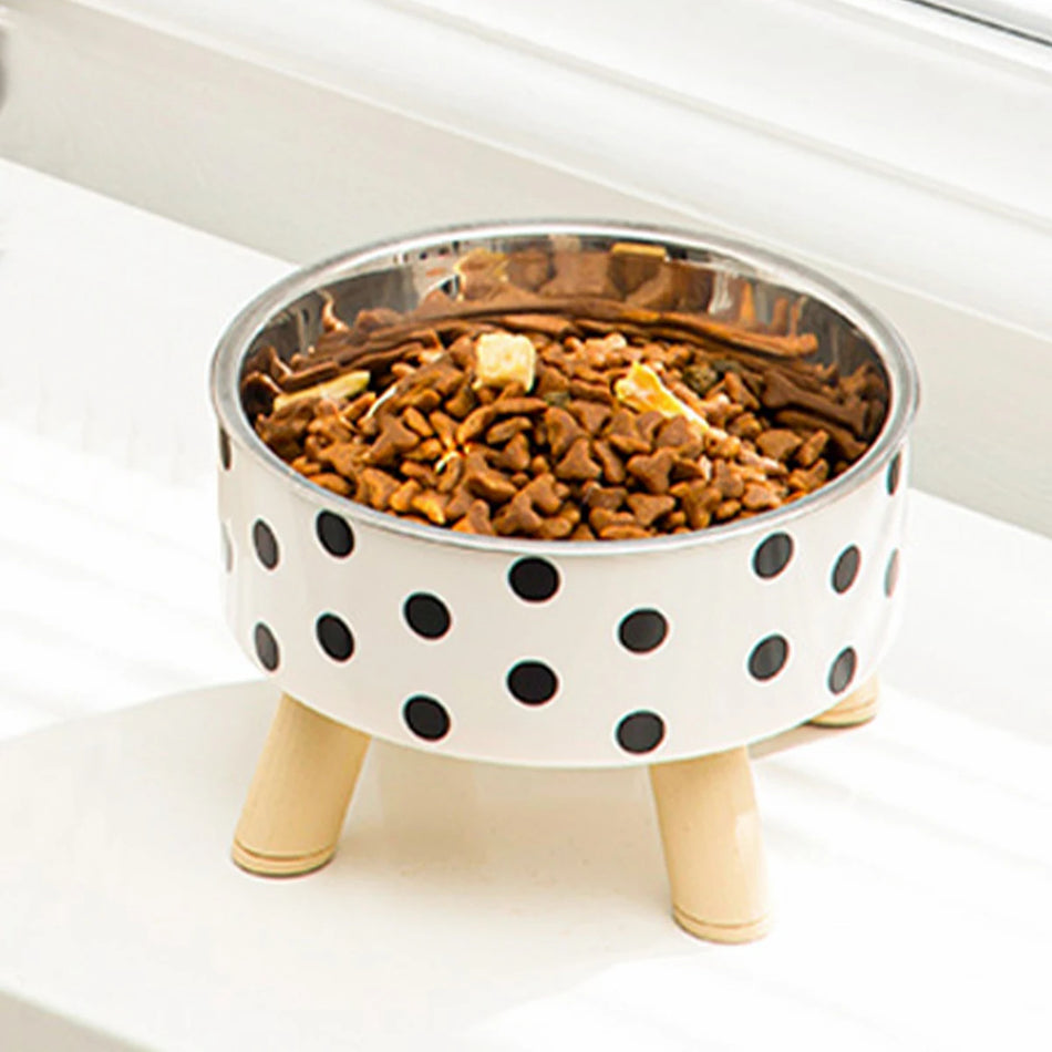 Pet Cat And Dog Bowl Polka-Dot