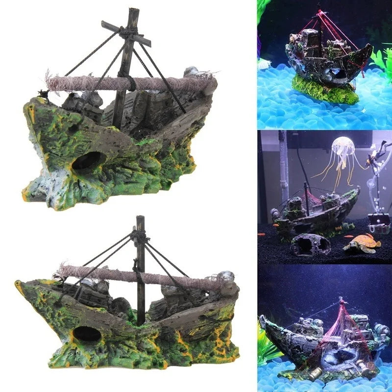 Aquarium Fish Tank Decorations Landscape Pirate