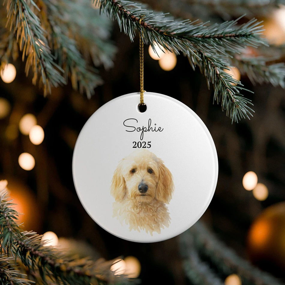 Personalized Photo Ornament Ceramics Engraving Custom