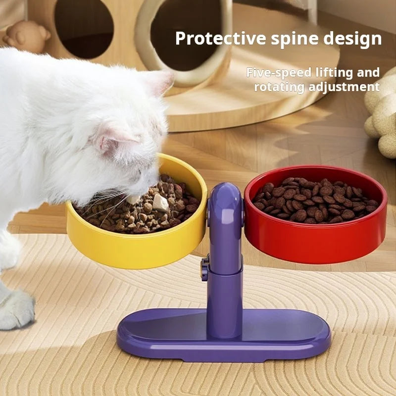 Feeder Elevated Bowls Height Tableware Feeding