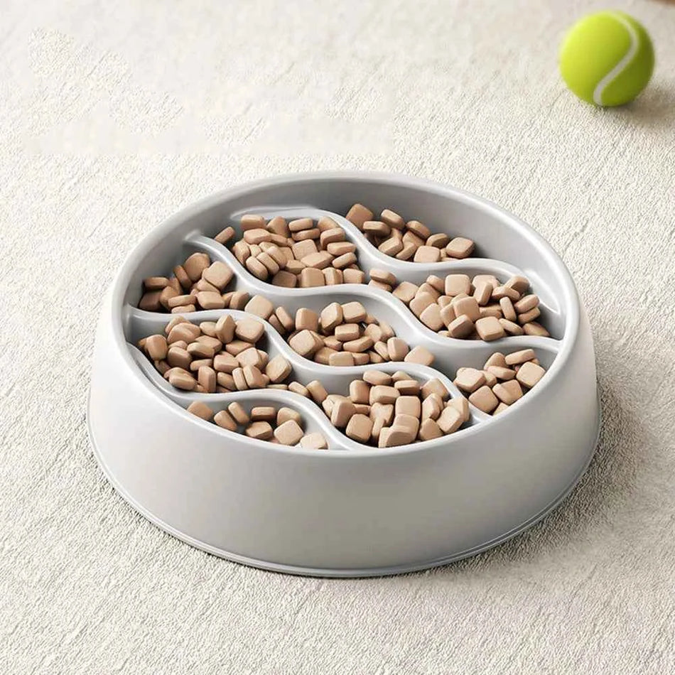 Cat Bowls & Food Dishes - Anti-Splash Pet Feeding Set, Slow Feeder Bowl to Prevent Choking, Ideal for Cats to Eat Slowly