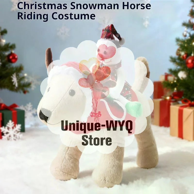 Funny Pet Christmas Snowman Riding