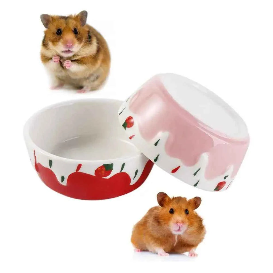 Hedgehog Ferret Gerbil Chinchilla Ceramic Feeding Pet Supplies Hamster Bowl Water Drinker Food Dish