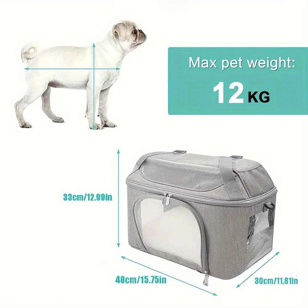 Dog Backpack Breathable Pet Portable Foldable Carrier Bag Travel Airline Approved Transport Bag For Small Dogs And Cats Outgoing
