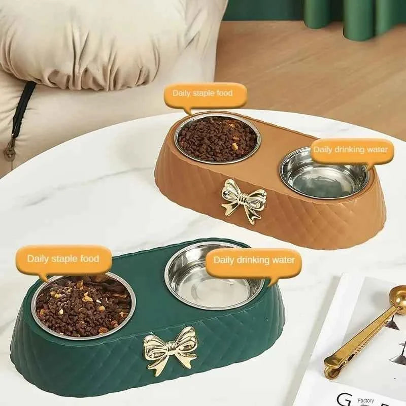 1pc Food Bowls Bowtie Food Drinking 10