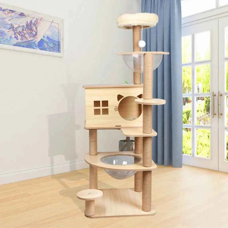 Cat Scratcher Tower Home Furniture Cat Toys Tree Pets Climbing Frame Toy Cat Scratching Board Climbing Frame