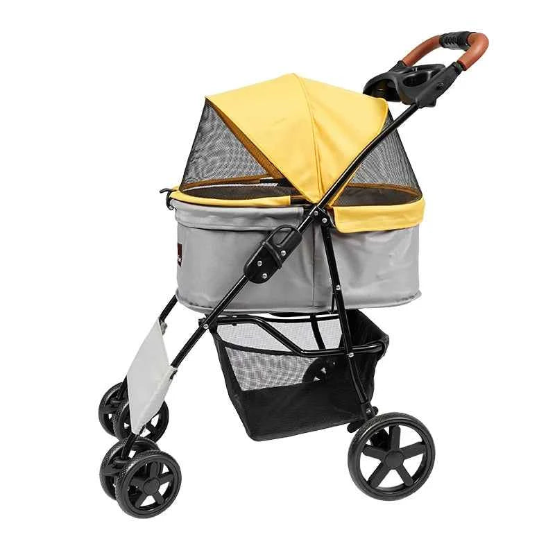 Travel-friendly 4-Wheel Pet Trolley Dog Stroller And Cat Cart Carrier Comfortable Convenient Pet Stroller Bag For Cats Dogs