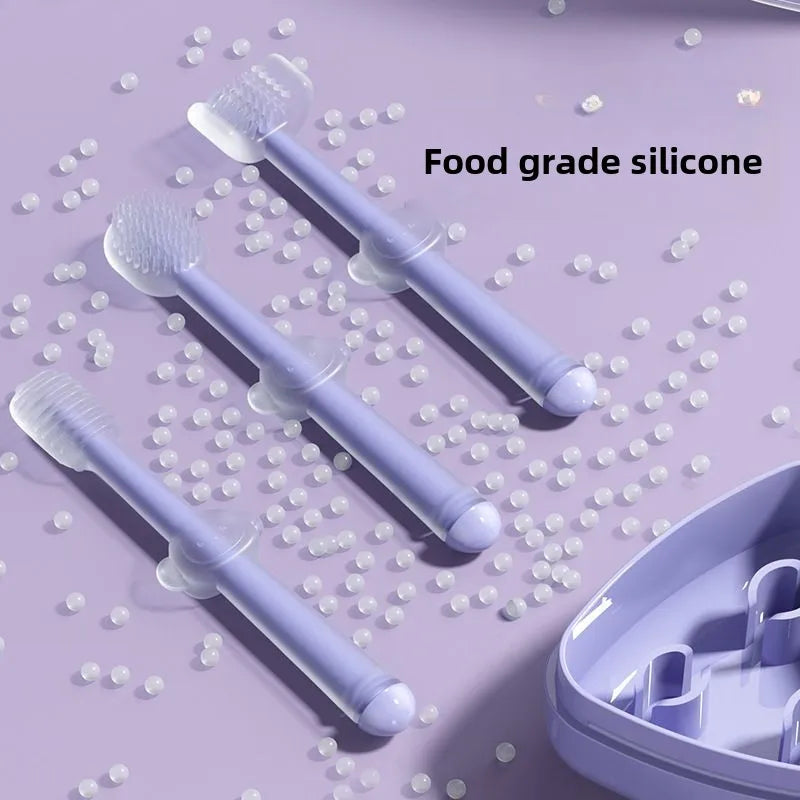Silicone Toothbrush Toothpaste Set Teeth Cleaning