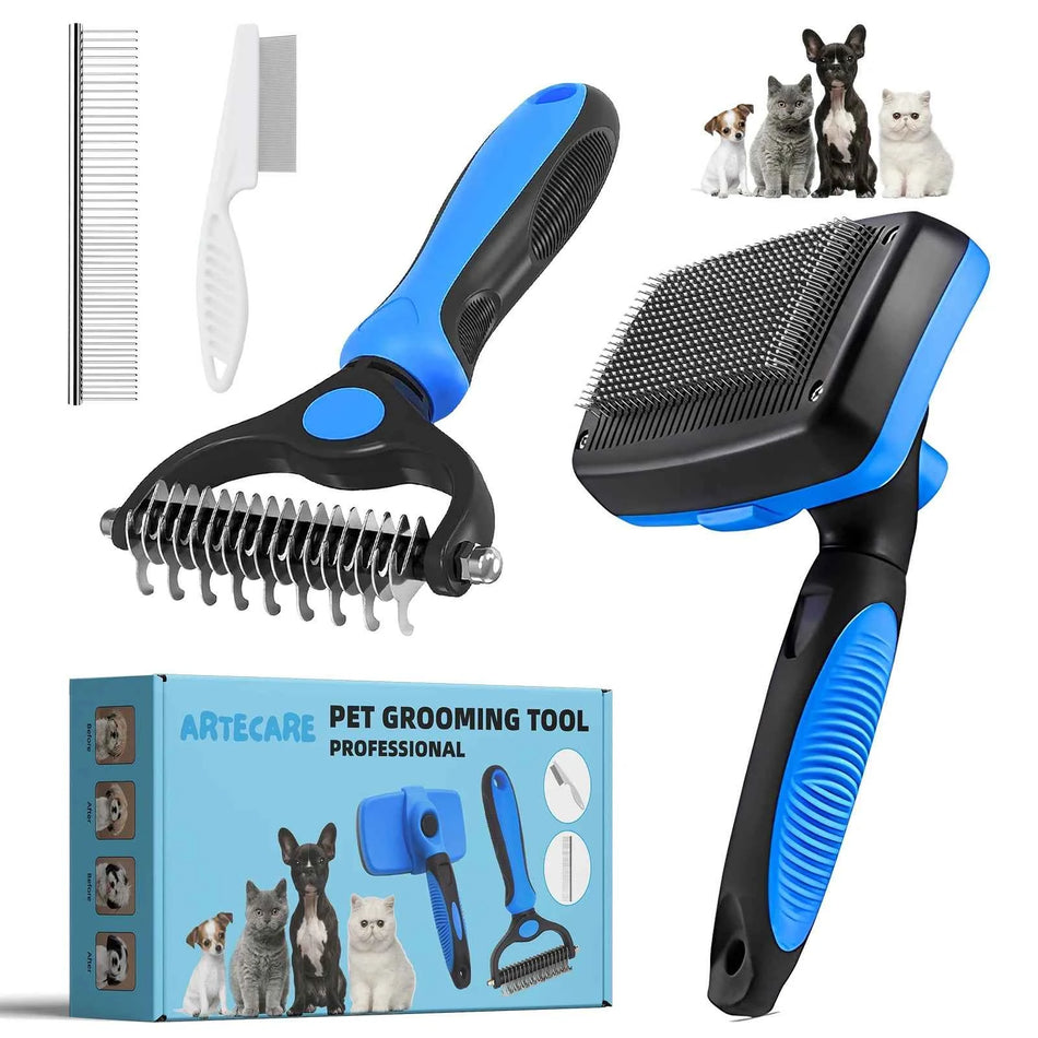 4pcs Professional Grooming Brush Kit Brush