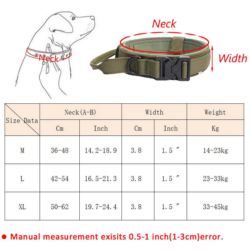 Training Police Tactical Collar Leash Heavy