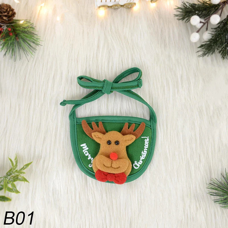 Christmas Dog Cat Pets Clothes Hat Scarf Costume Accessories