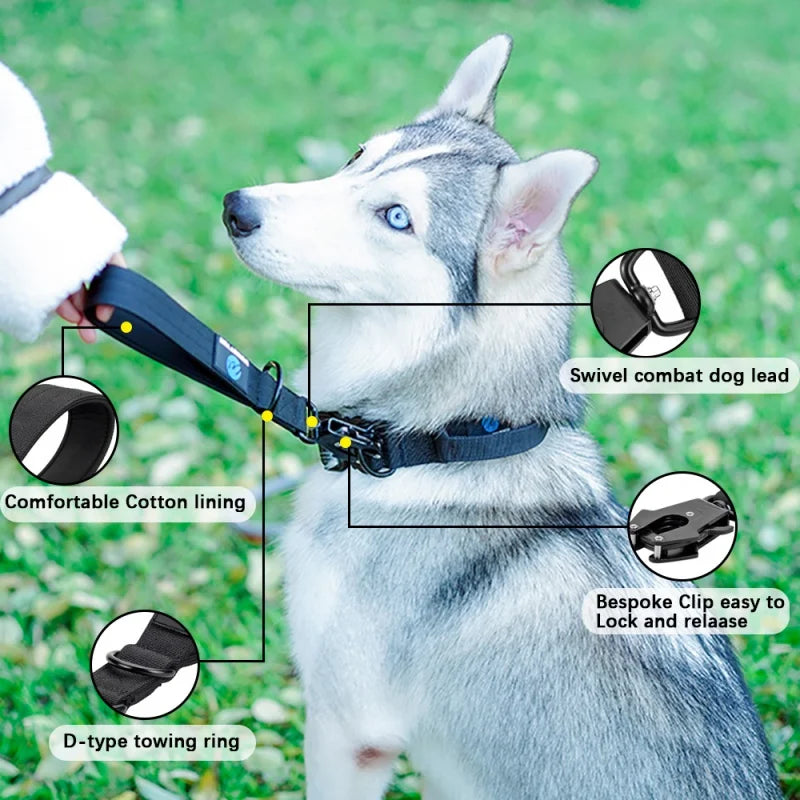 Collar Neck Leash Nylon Traffic Lead