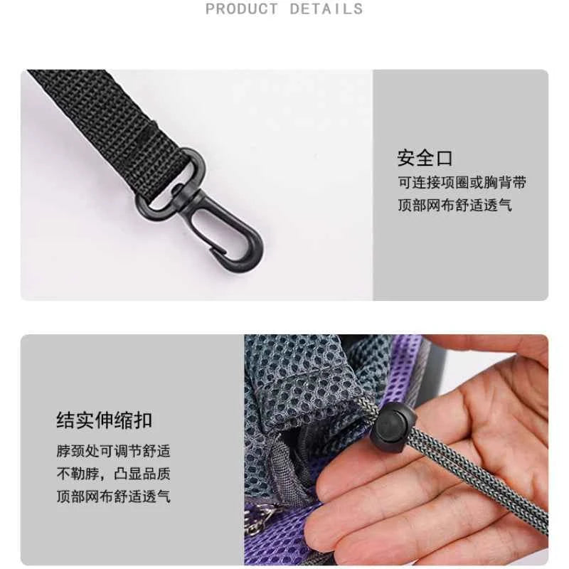 Pet Cat Dog Carrier Backpack Travel Tote Shoulder Bags Mesh Sling Carry Pack Pet Carrying Supplies Crossbody Shoulder Bag