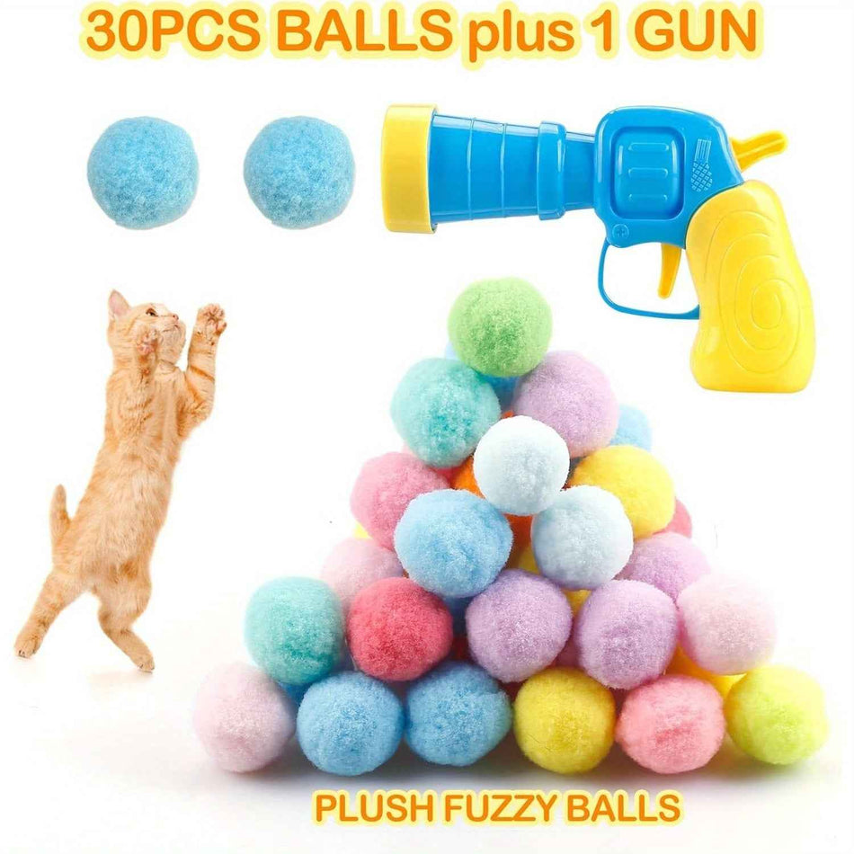 31pcs Ball Toy Launcher Gun Balls