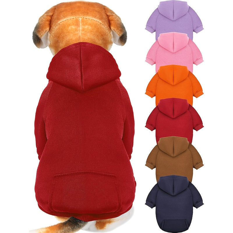 6-Pack Small Dog Winter Hoodie Set (Assorted Colors)